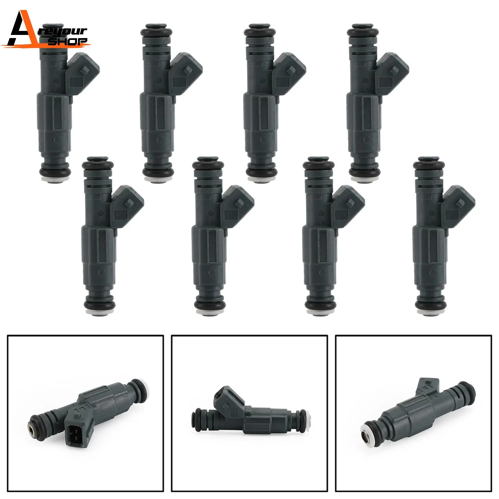 Areyourshop 8Pcs Fuel Injectors Fit For Chevrolet CAMARO Z28 1998 CORVETTE Z06 0280155931 12561462 Car Auto Parts