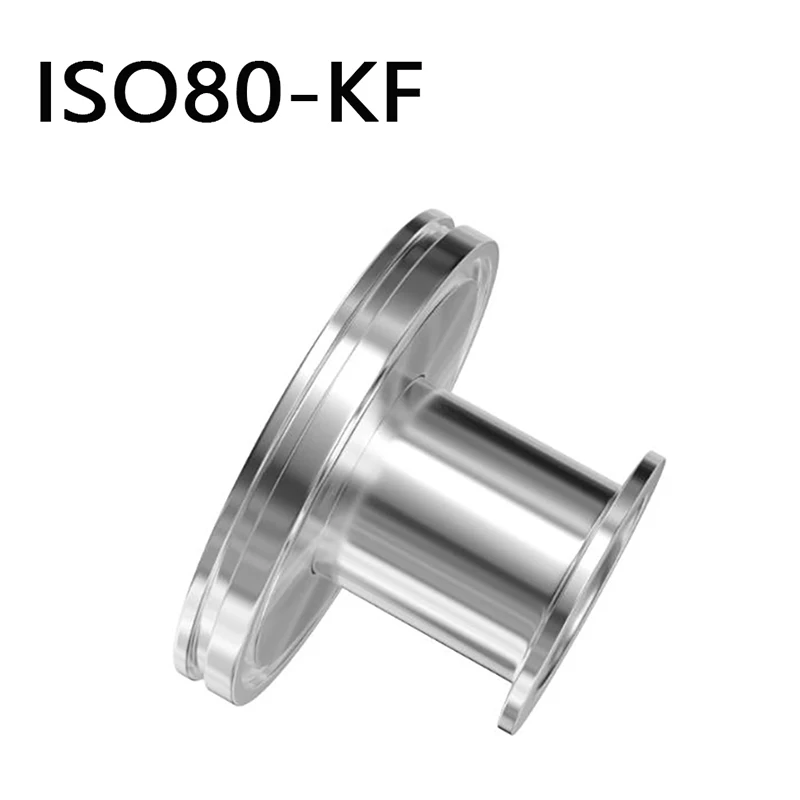 ISO80-KF16/25/40/50 Vacuum Reducer SS304 Stainless Steel High-Seal Quick Clip Flange Pharma Lab Semicon