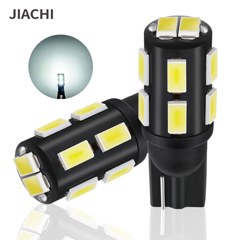 

JIACHI Factory 100PCS Super Bright 6000k 6500k T10 Led Lights Bulbs 5630 12smd W5w 152 192 White Red Yellow Auto Car Width Lamps