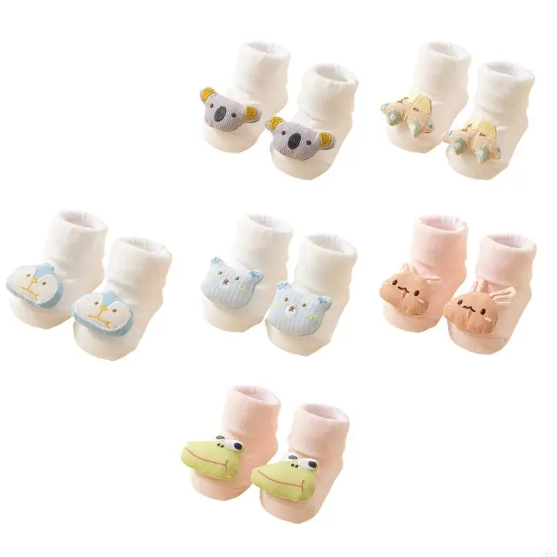 

C5AA Toddler Learning to Walk Shoes Colorful Cartoon Designs Shoes Safe & Comfortable Shoes Pair for Indoor & Outdoor Use