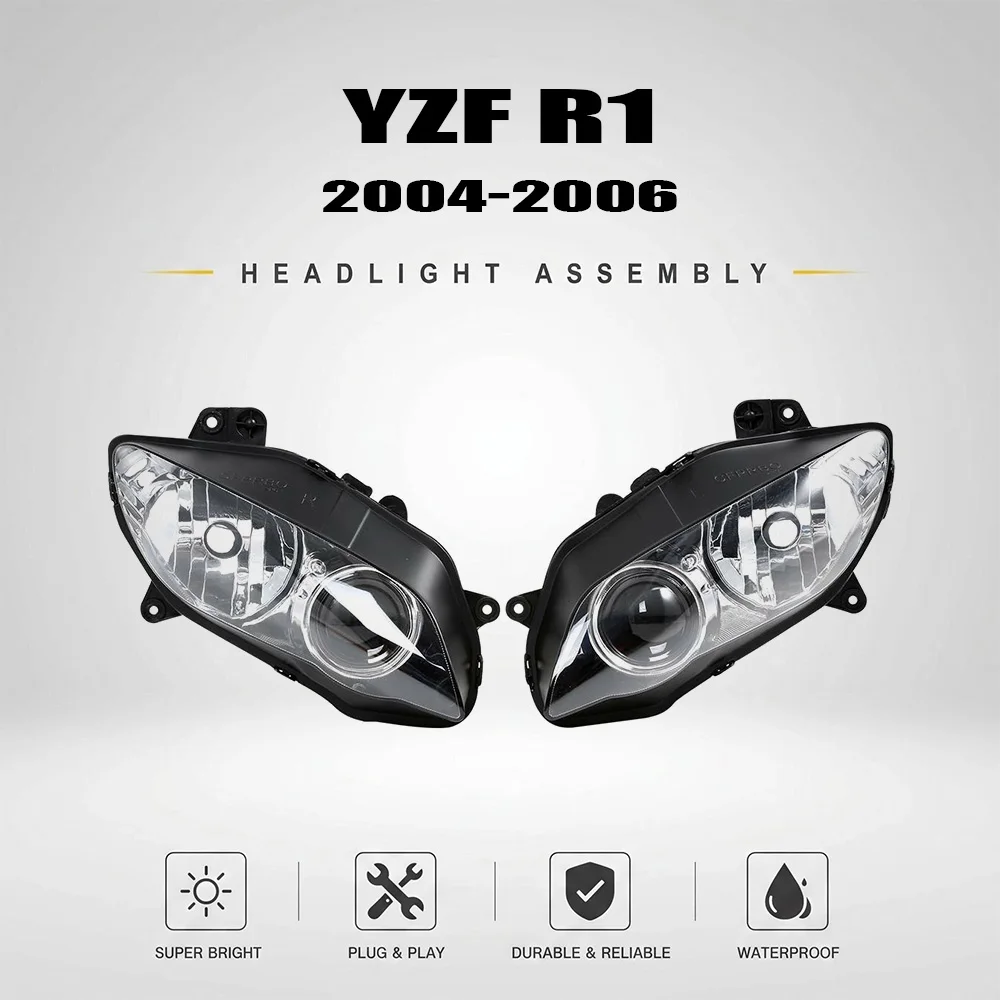 For Yamaha YZF R1 2004-2006 2005 Motorcycle Headlight Head Light Lamp Upper Fairing