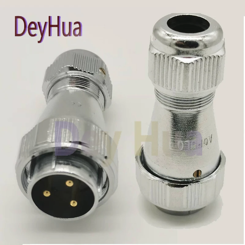 AOPULO Connector AF20K3Z 20J3TG 20J2 3 4 5 7 9 10 12Pin  Industrial plug TG metal nut fixed cable plug (20 type) IP66