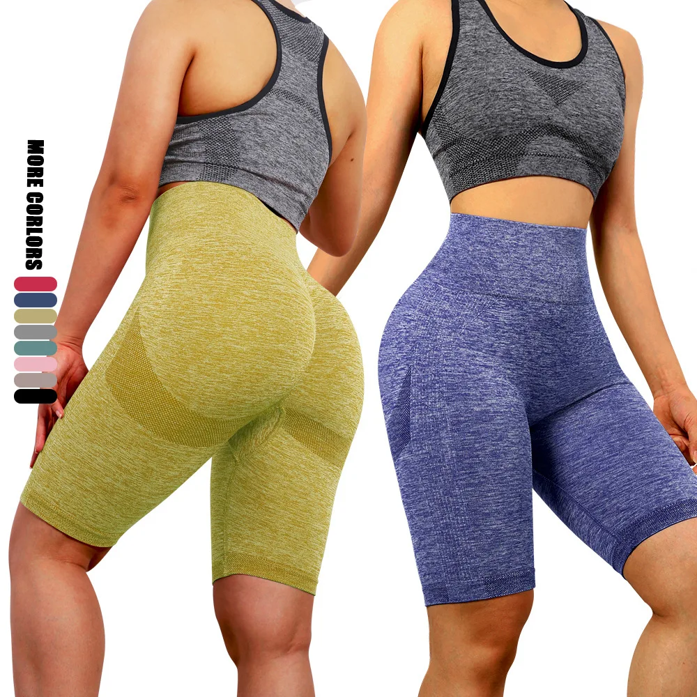 Sports Shorts Yoga Short Women Seamless Fitness Pants High Waist Gym Scanties Sportswear Female Workout Running Breechcloth New