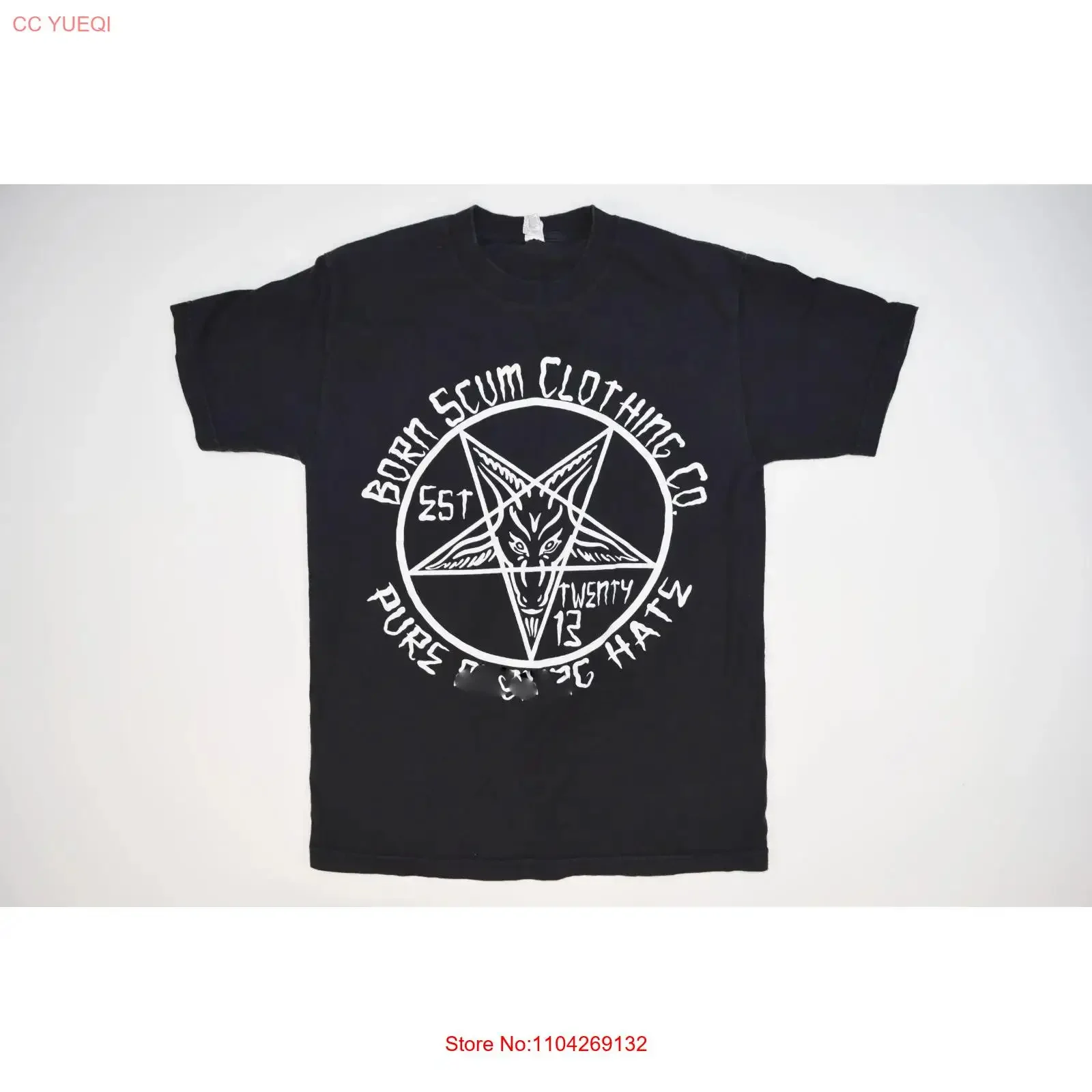 Born Scum Clothing Co Pure Hate Explicit F Word Black T Shirt Boise Idaho M long or short sleeves vintage Washed Soft Stylish