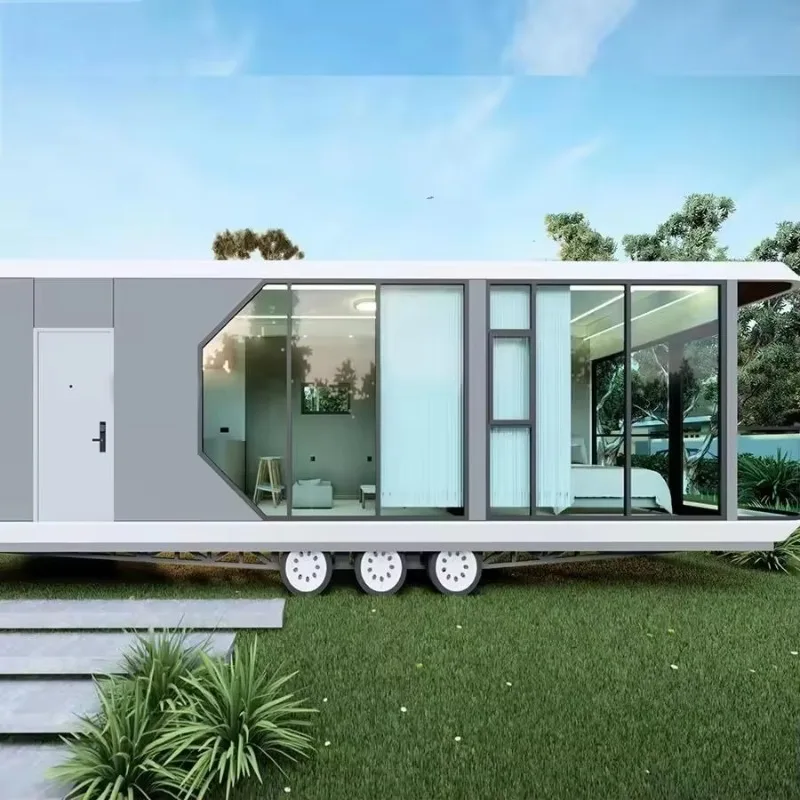 20ft 40ft Luxury Prefab Mobile Container Office Tiny House Capsule Steel Structure Home Custom