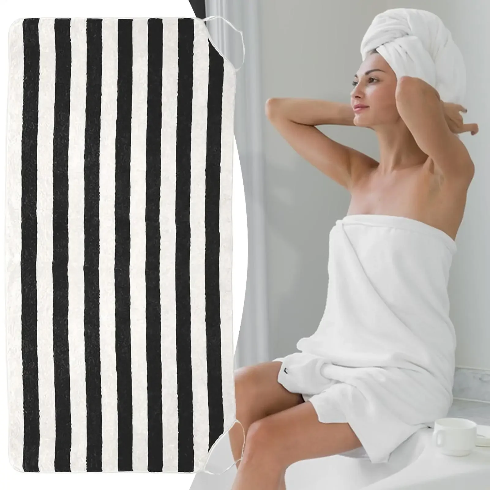 Towel Wrap For Women Bath Glow Wraps For Women After Shower Adjustable Spa Robe Quick-Drying Soft Wearable Top Dress Bathrobe