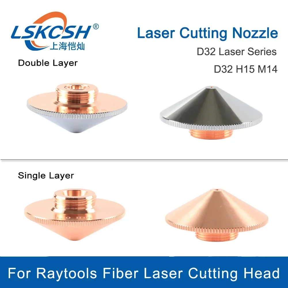  Raytools Laser Nozzle Single Layer /Double Layers  Dia.32mm Caliber 0.8 - 5.0mm for Raytools Fiber  Laser conusmables