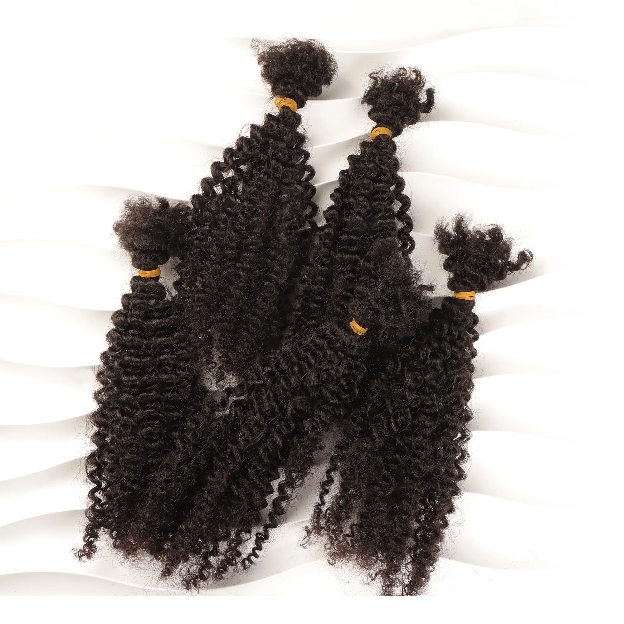 AHVAST Hair Bulk 100g 4B Afro Kinky Virgin Human Hair Bundles 100% Handmade Dreadlocks Extensions Bulk for Locs