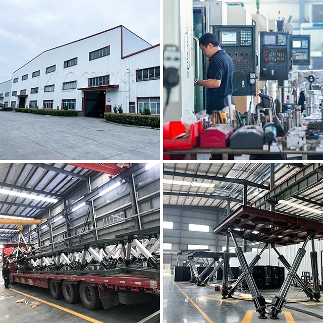 맞춤형 2000kg 6자유도 모션 플랫폼 비행 시뮬레이터 VR 레이싱용