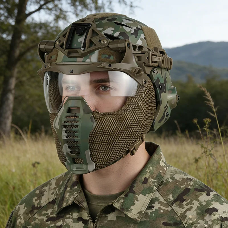 Casco integral Airsoft Wendy con máscara extraíble y gafas tácticas - imagen 4