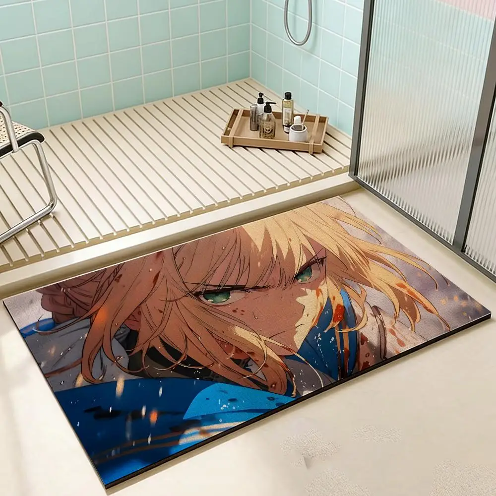 Floor Mat  diatom mud bathroom absorbent floor mat toilet toilet stepping mat anti-slip mat home entrance mat F-Fate Series