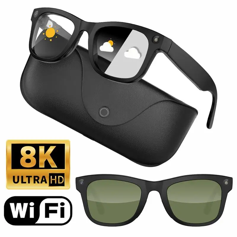 New Smart Glasses 800W Take Pictures Record Al Translation WIFI Transmission AI Recognition GPT 2000MAH Music Smart Glasses