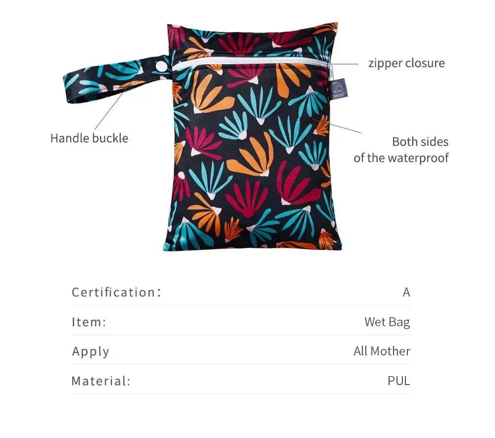 HappyFlute Fashion Print 2 sztuk/zestaw 18*25CM gładka kieszeń na zamek błyskawiczny wielofunkcyjne zastosowanie wielokrotnego użytku i zmywalna torba podróżna na mokro