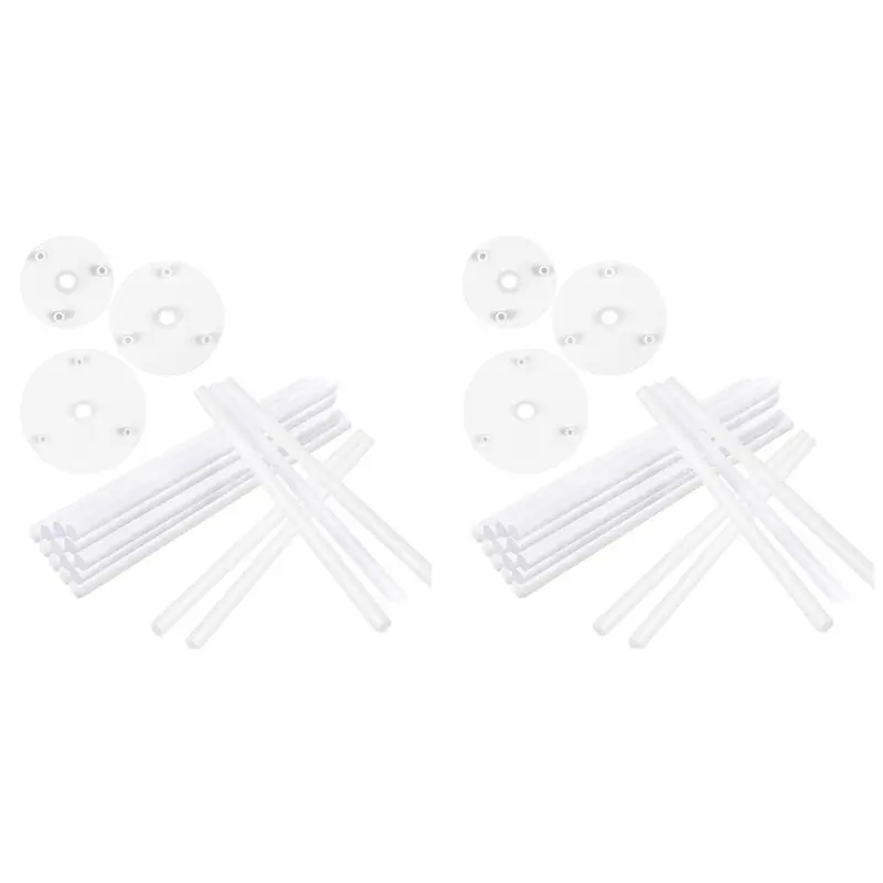 ABWZ-Cake Supports - Pack Of 36 Cake Stands, Reusable Dowel Rods, Cake Supports With 6 Cake Plates, For Multi-Tier Cakes