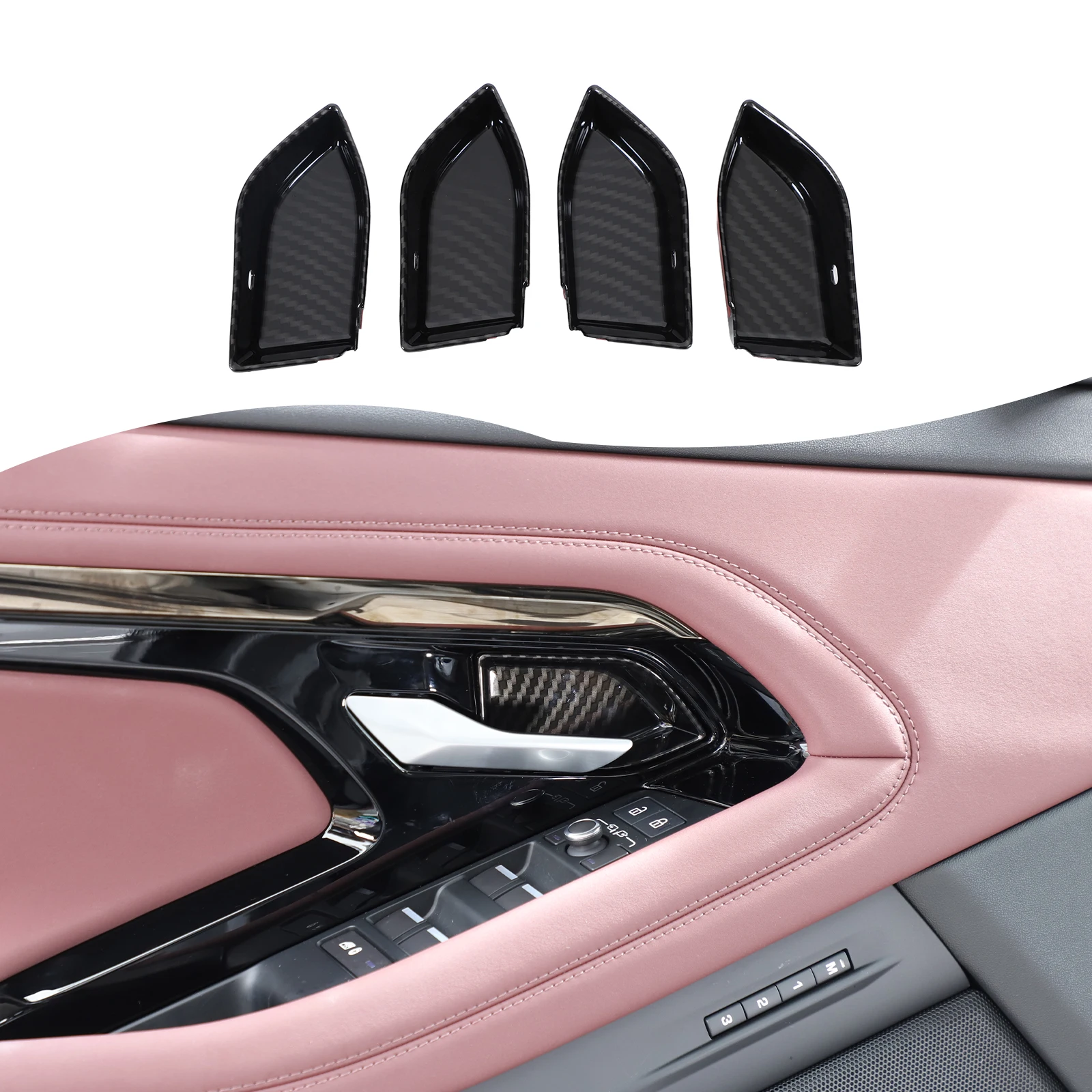 ABS مقبض وعاء الباب الداخلي حامي لاند روفر رينج روفر إيفوك 2020 2021 2022 2023 الملحقات الداخلية #2