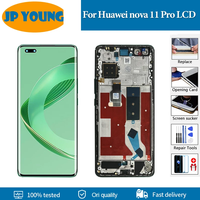 6.78'' Original For Huawei Nova 11 Pro LCD Display Touch Screen DigitizerFor Huawei Nova 11Pro GOA-AL80 GOA-LX9 LCD Replacement