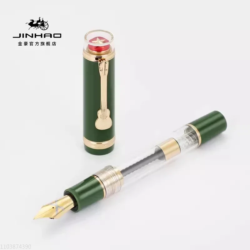 Jinhao 1935 Tiandao Transparent Fountain Pen F/M 0.5/0.7MM Writing Ink Pen  School Supplies Stationery Supplies Luxury Pen Gift