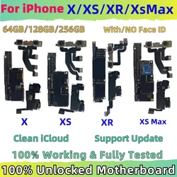 Fully Tested Unlocked Support IOS Update For iPhone XS Max Motherboard full chips Free Clean iCloud For iphone X XR Logic board