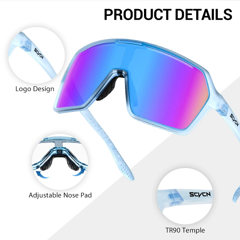 SCVCN Outdoor UV400 Protection Sports Glasses Cycling Sunglasses Men Women Outdoor Riding Windproof Goggles Driving Eyewear