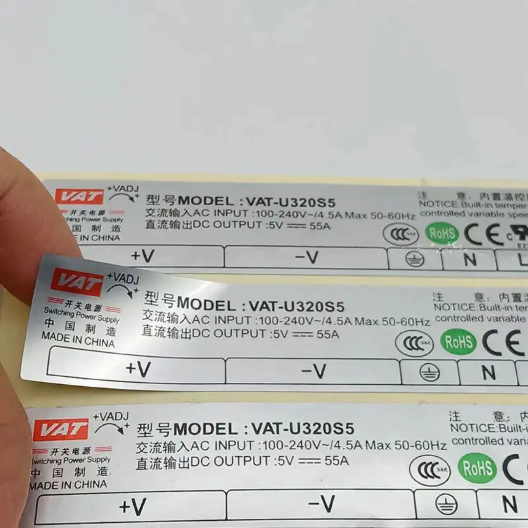 Niestandardowe Matowe Srebrne Naklejki Samoprzylepne z PVC, Odporne na Olej i Wodę, Etykiety Reklamowe dla Firm, Niestandardowe Oznaki Towarowe dla Naszej Firmy — zdjęcie produktu 4