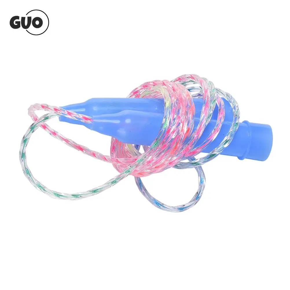 Soft Plastic Jumping Ropes With Handle 2m Adjustable Skipping Rope For Students Kids Fitness Exercise Workout Sports Training