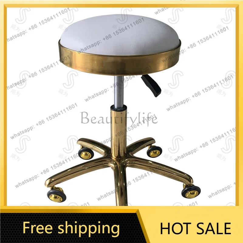 Factory Direct Sales Beauty Stool Pulley Swivel Chair Beauty Salon Stool