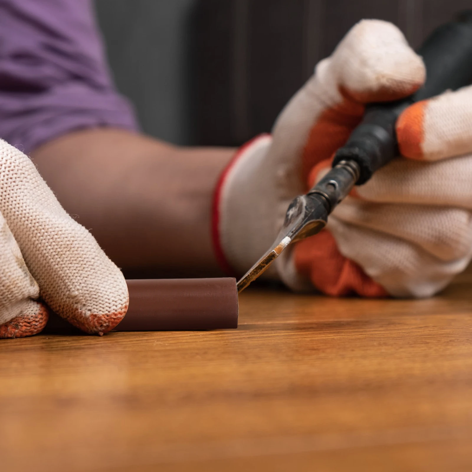 

2pcs Wood Wax Stick For Furniture Scratch Repair Floor Scratch Repair Kit, Wood Filler Marker, Furniture Repairing Supplies