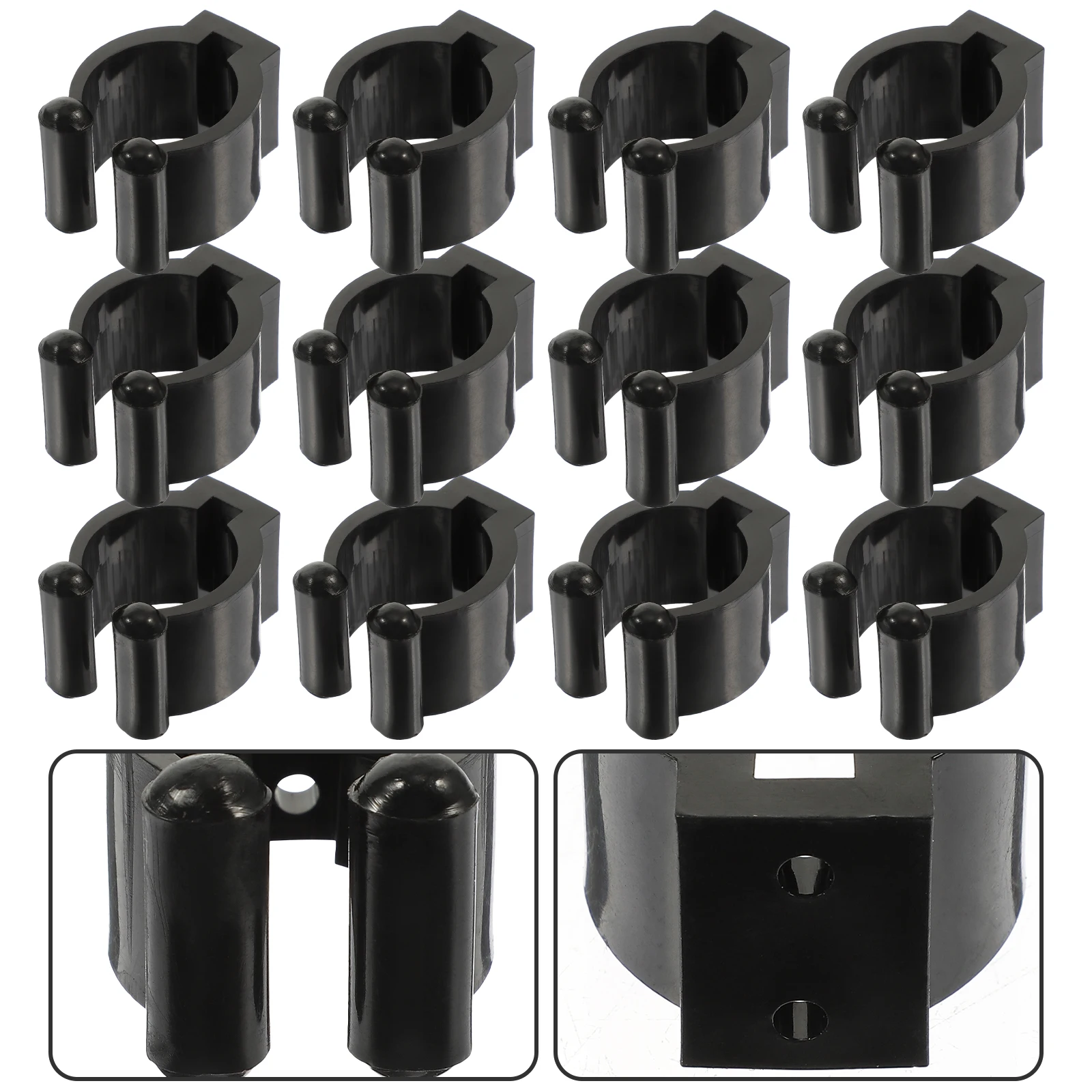 

12 Pcs Pole Clamp Fishing Rod Rack Holder Poles Bar Holders for Boat Plastic Accessories