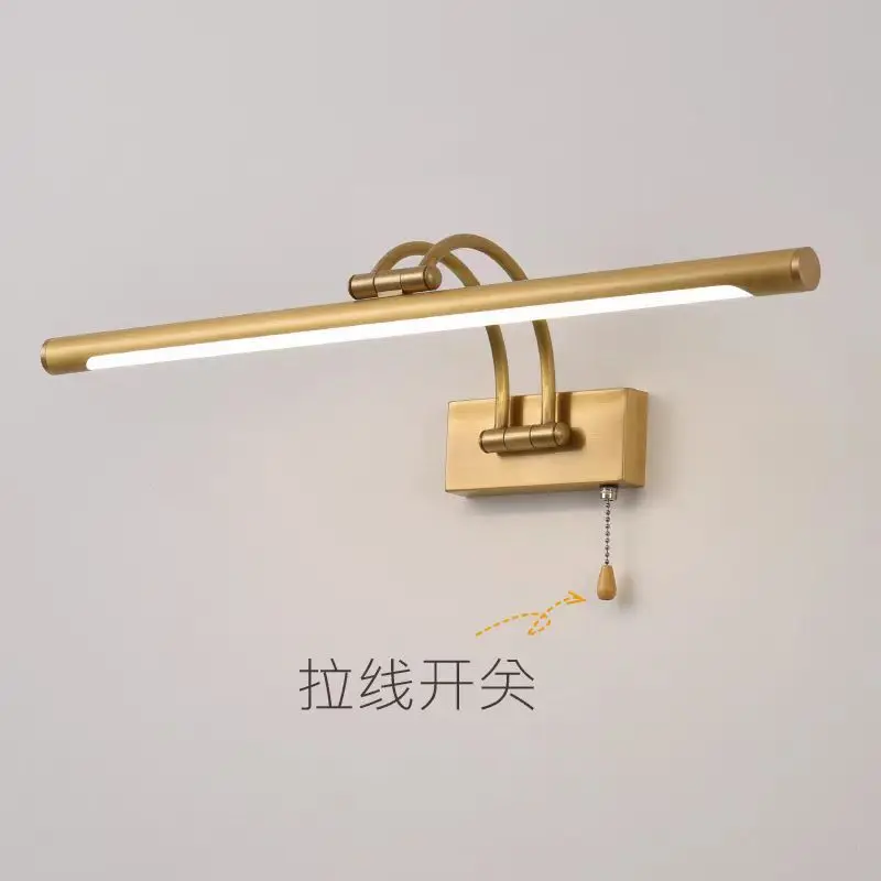 

Mirror headlight led bathroom black with switch light luxury wash basin no punching bedroom dresser mirror cabinet