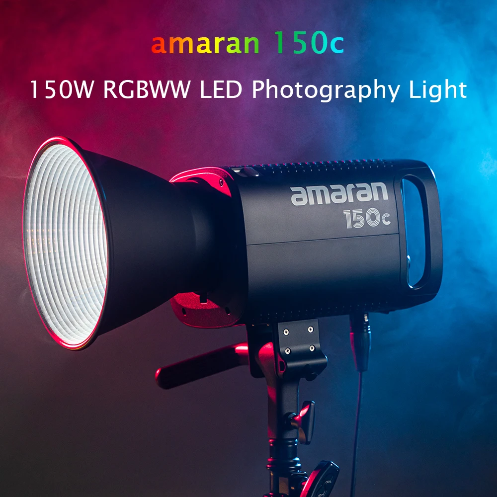 amaran 150c أضواء LED للتصوير الفوتوغرافي بضوء فيديو 150C من amaran ، K-ak Live rktokww لتدفق الصور وتسجيل الفيديو بالخياطة