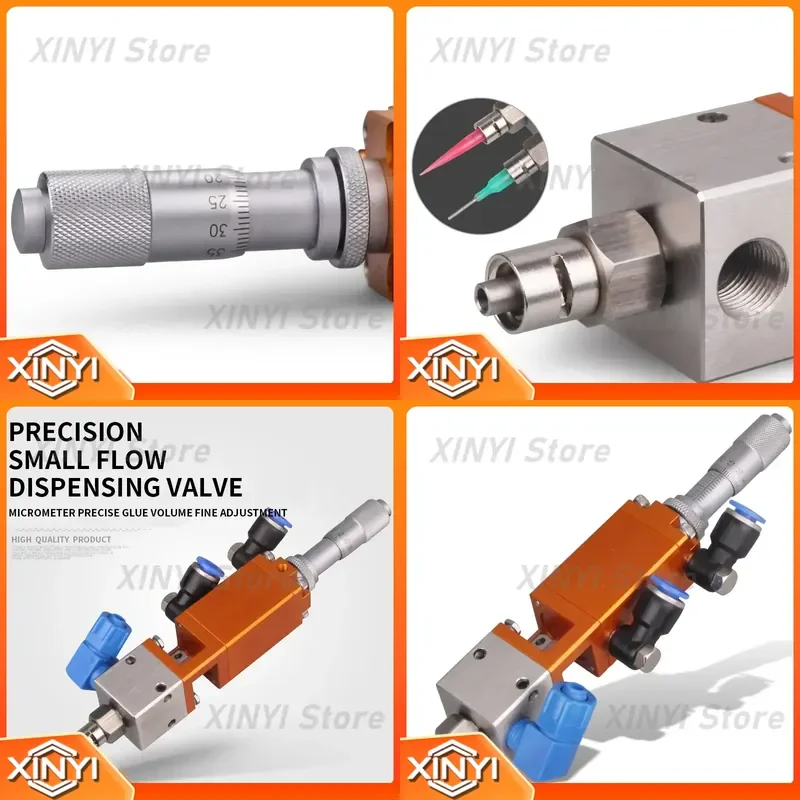 MY-405 dispensing valve micrometer thimble type single gas dual gas universal automatic dispenser glue valve medium