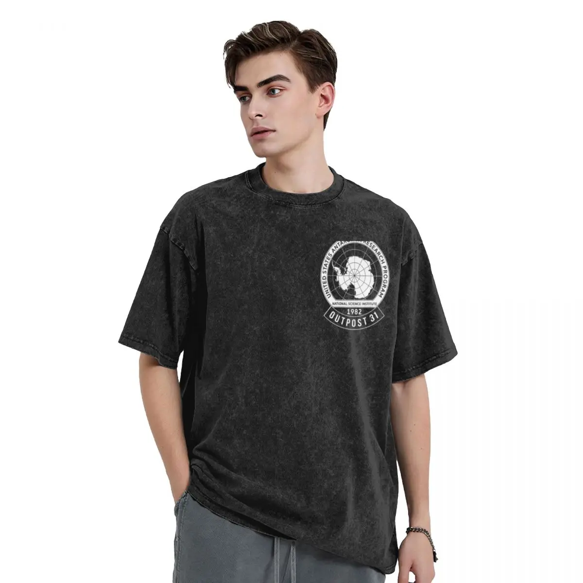 

Outpost 31- Pocket Emblem T-Shirt graphics boys whites sports fans plain t shirts men