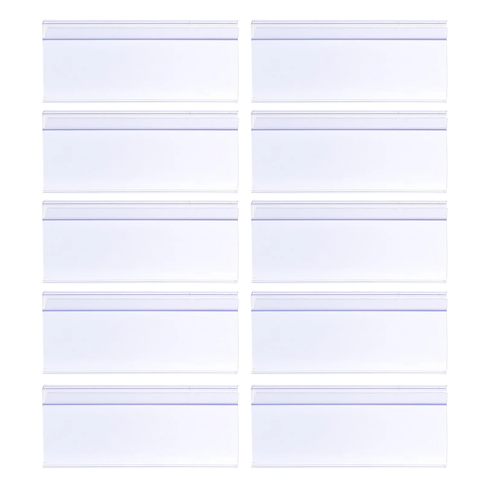 10個のクリアプライスラベルホルダー透明プラスチックタグスタンド、小売店での製品識別を容易にするプラスチックラベルラック