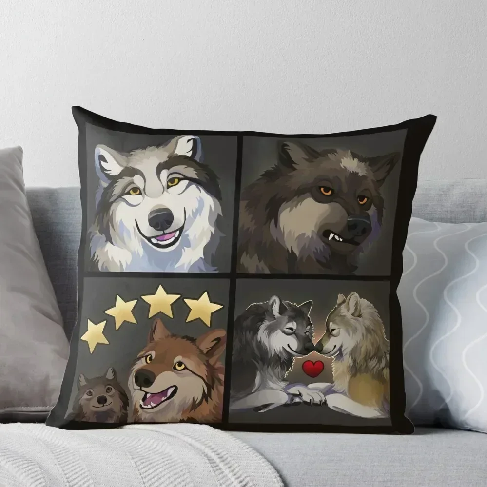 WolfQuest Find a Mate Throw Pillow luxury sofa pillows Pillows Aesthetic pillow