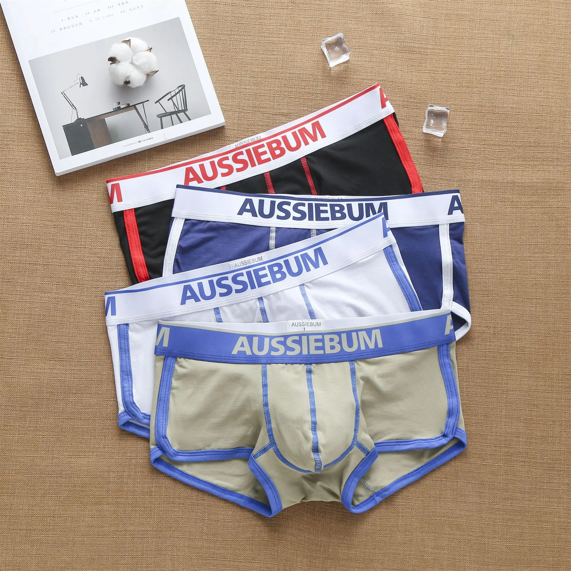 

Aussiebum Men's underwear Cotton fashion trend boxers U raised jockstrap low waist comfortable breathable youth underpants