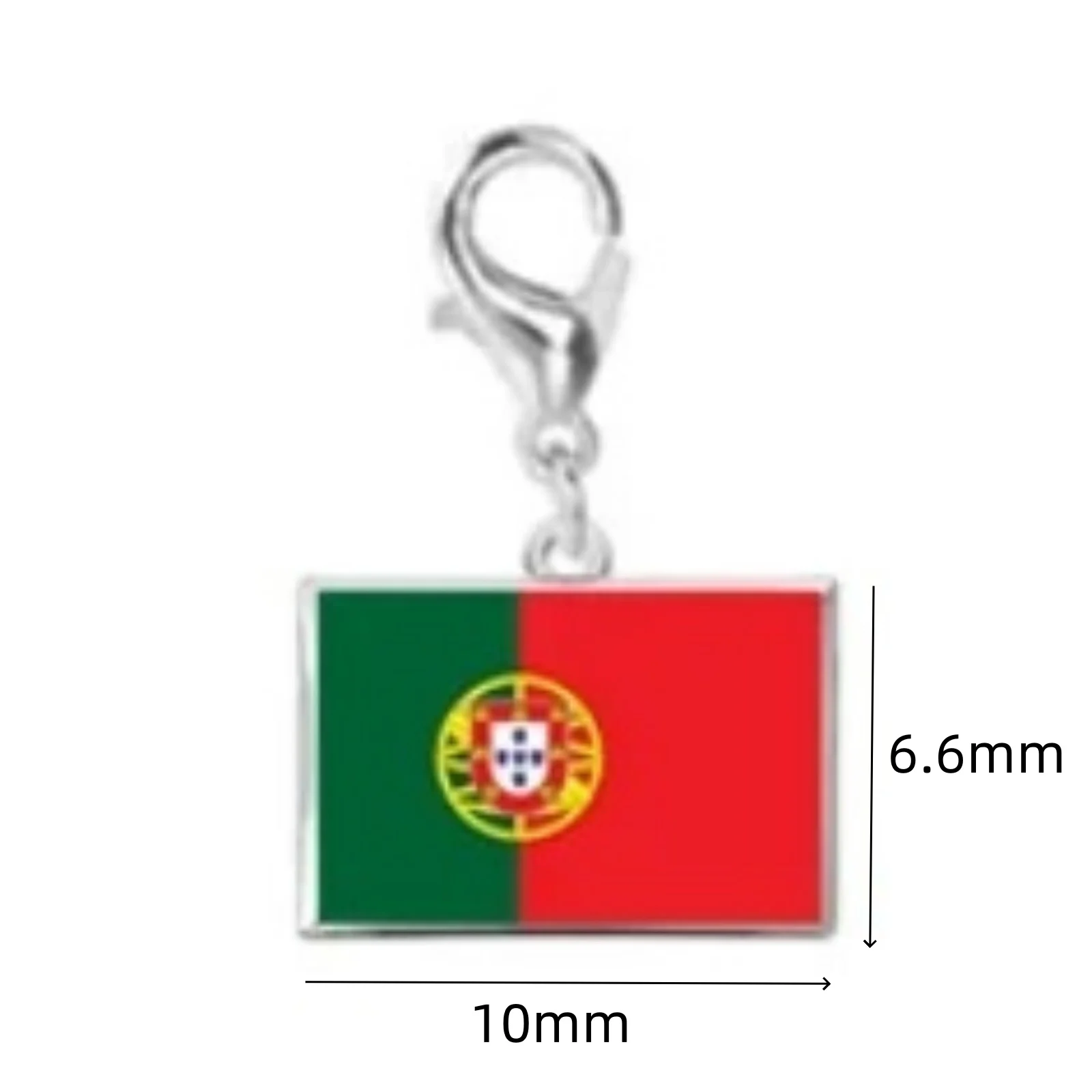 Flaggen-Karabinerhaken Stahlanhänger Edelstahl Mode Französische Deutsche Nationalflagge Anhänger DIY Armband Schlüsselanhänger Geschenk – Detail 20