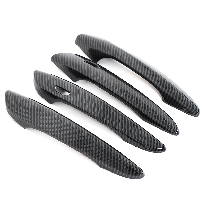 4x ABS plastic carbon fiber Car Door Handle Protective Protective Suitable for Mazda CX30 CX-30 2020-2024 Car Accessories