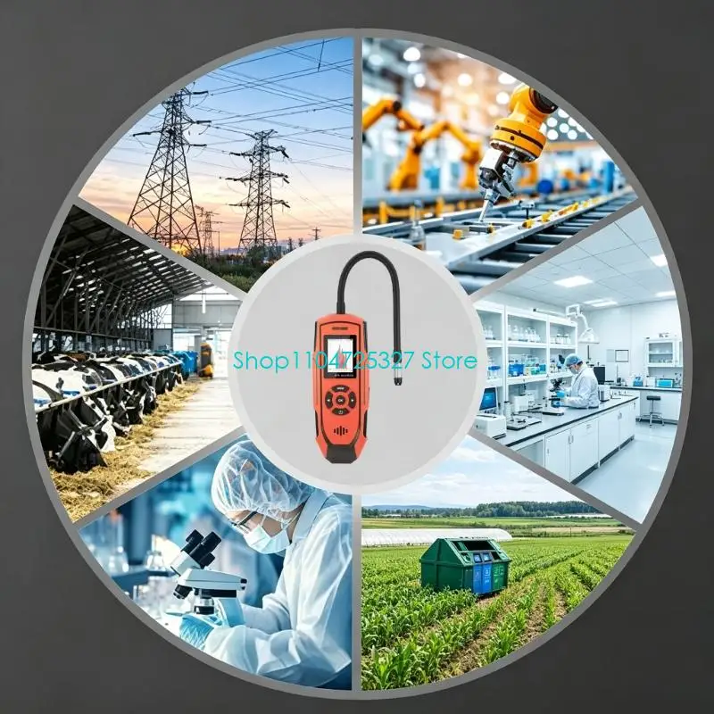 D8KF Equipment Service Instrument for Hexafluoride Leak Detector, Handheld Inspection Tool for Seal Areas, Joint Access and