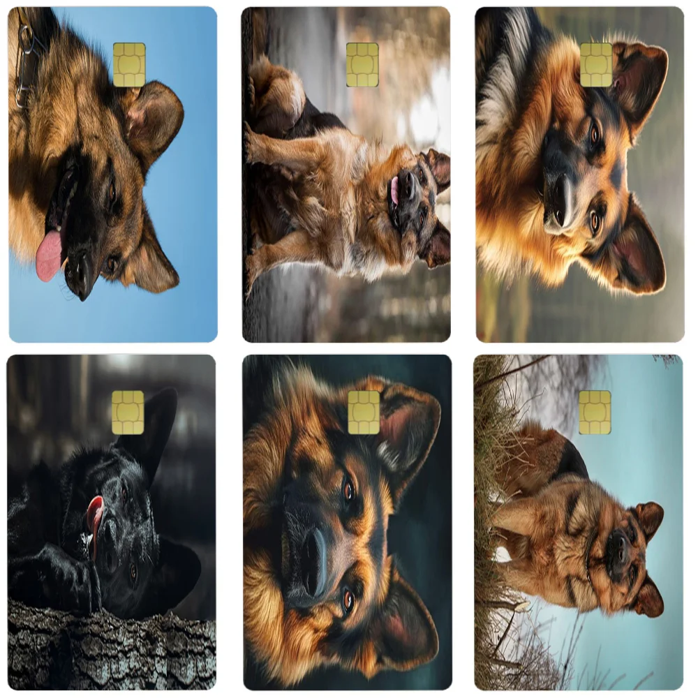 

German Shepherd Diy Credit Debit Card Sticker Party Sticker Decoration Waterproof Small Chip Card Skin Sticker