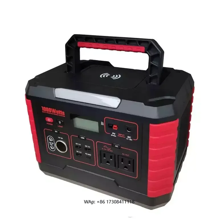 Solar Generator Power Station 600 Watts Pure Sine Wave Outdoor Use Emergency Portable Outdoor Power Station Mini Solar Generator
