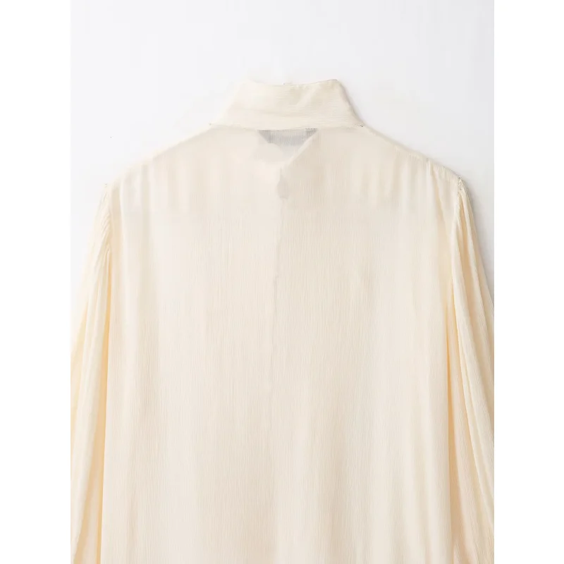 2026 Neue Kollektion Damenkleidung Rüschenbluse Luxuriöse Vintage-Style Hemden Langärmelige Hemden mit Trompetenärmeln Elegantes Abendhemd – Detail 19