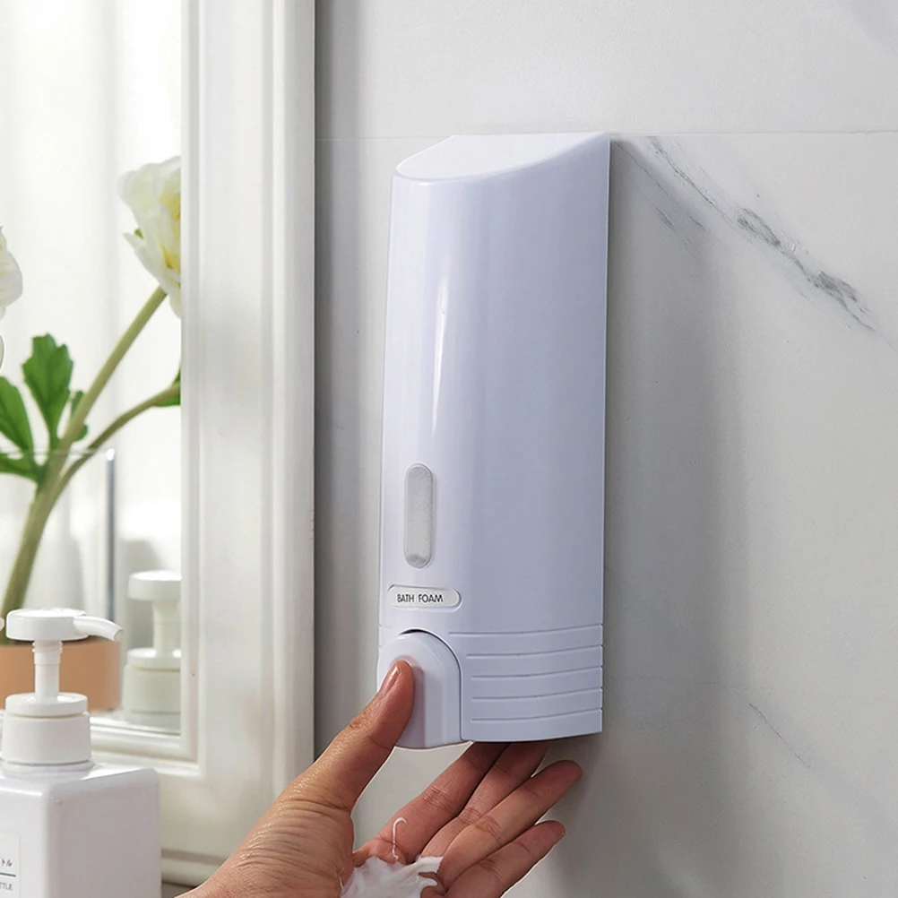 

1 pc 380Ml Wall Mounted Soap Dispenser Refillable Liquid Soap Container Home Hotel Bathroom Shampoo Holder Eco-Friendly Abs Pp