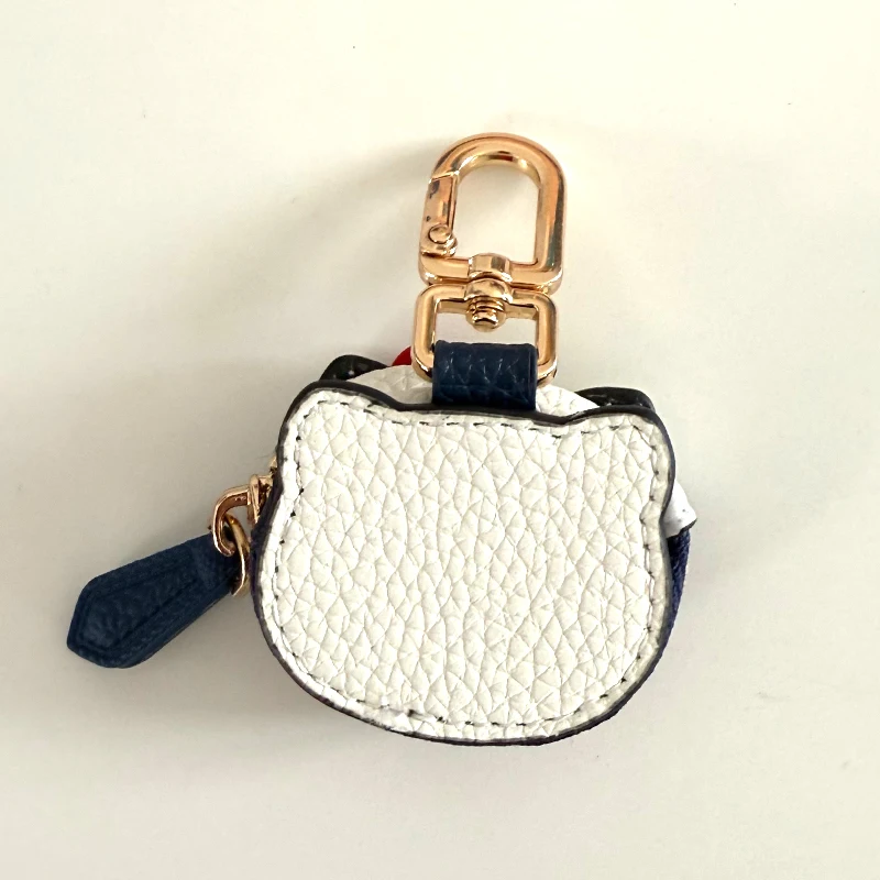 Pendentif chat rose avec nœud japonais Kawaii, décoration en cuir de dessin animé, porte-clés, cadeau d'anniversaire