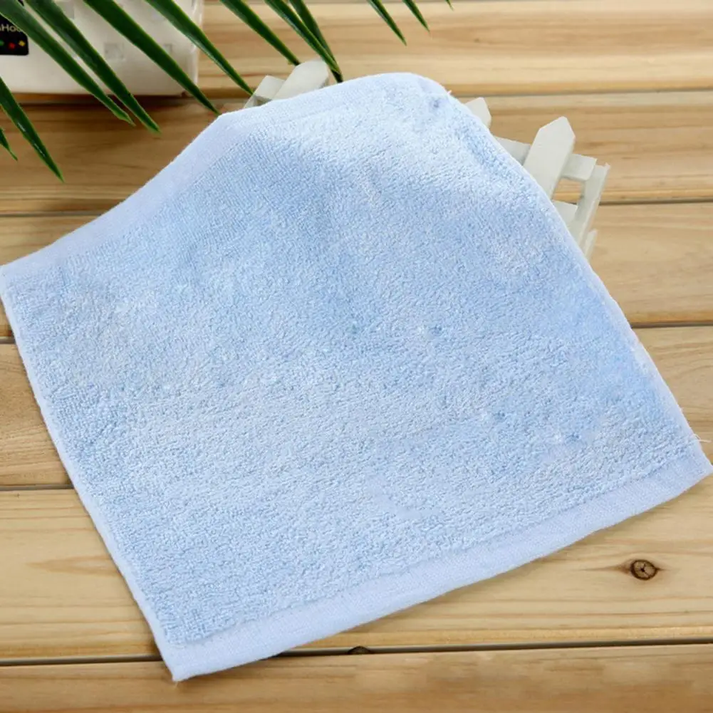 Baby Washcloth Soft Bamboo Fiber Square Towel with Hanging Loop Quick Drying Super Absorbent Kids Hand Towel for Kindergarten