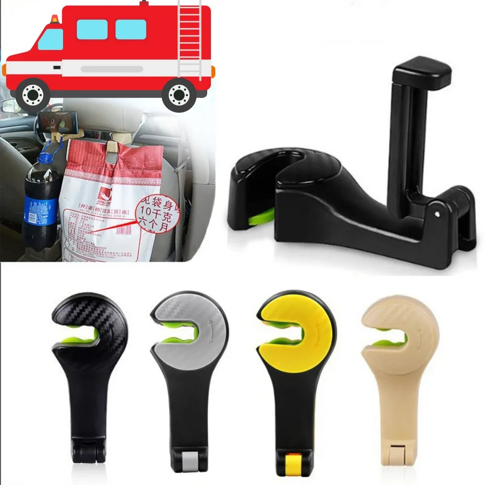 

Multi-functional Car Vehicle Back Seat Headrest Hook Mobile Phone Holder Seat Back Hanger Hook Portable 3 in 1 Car Hook