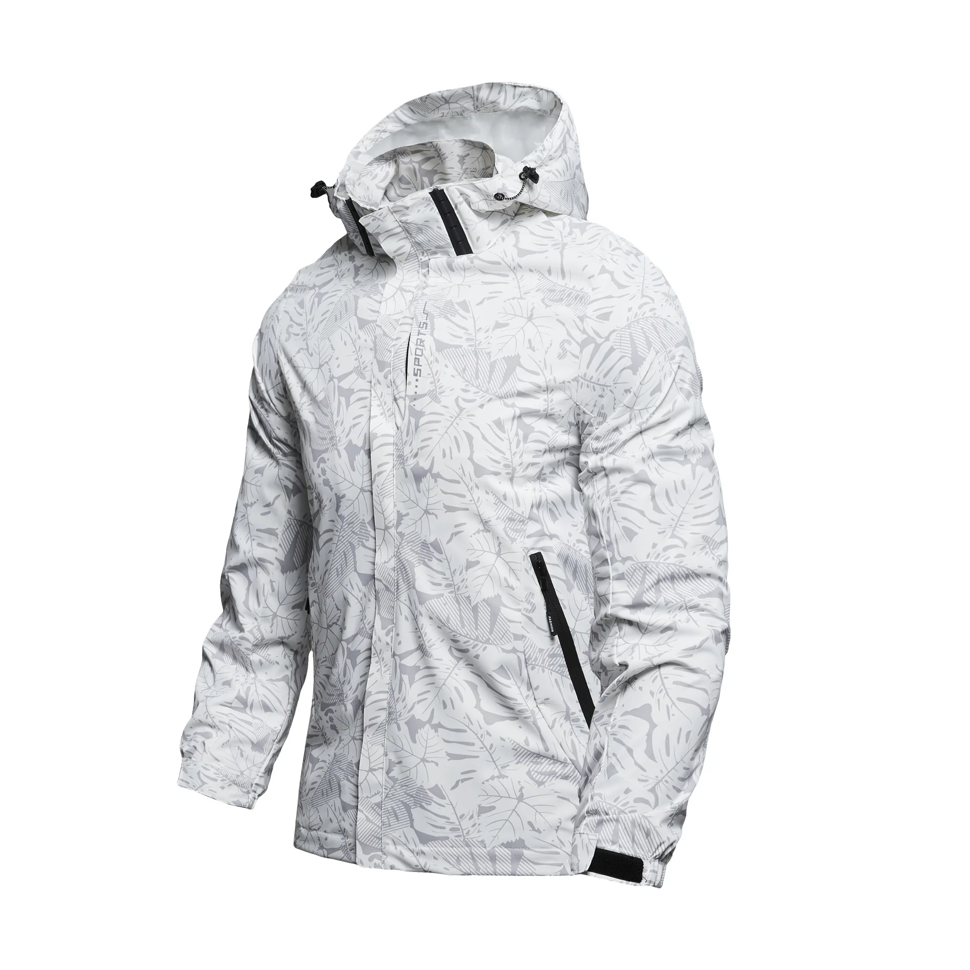 Pardessus zippé à capuche coupe-vent pour hommes, veste de camping pour hommes, nouvelle couverture décontractée, zones coupe-vent pour jeunes,