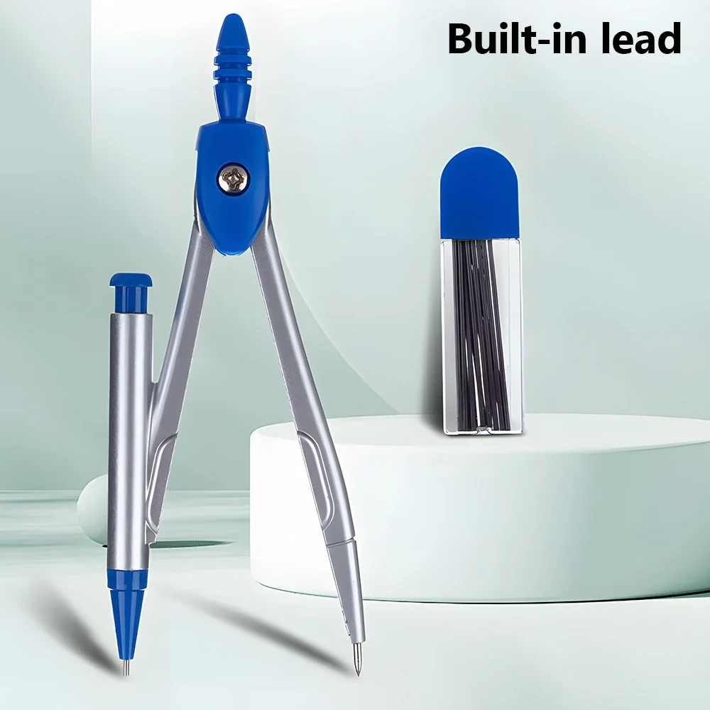 M&G 1 Set Metal Compass Design Drawings Engineering Instruments Tools Office School Student Supplies with Box and Pencil Refill