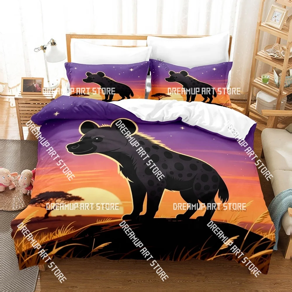 3D Printed Funny Gahaha Hyena Bedding Set for Boys Girls Duvet Cover Pillowcase Twin Queen King Full Single Double Sizes