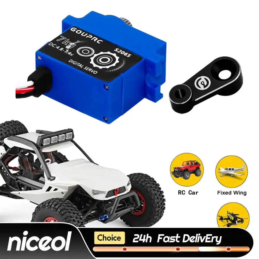 

Водонепроницаемый цифровой микро-сервопривод 7 кг с сервоуправлением, мини-сервопривод для радиоуправляемых краулеров 1/10 SCX10 III TRX4 TRX6