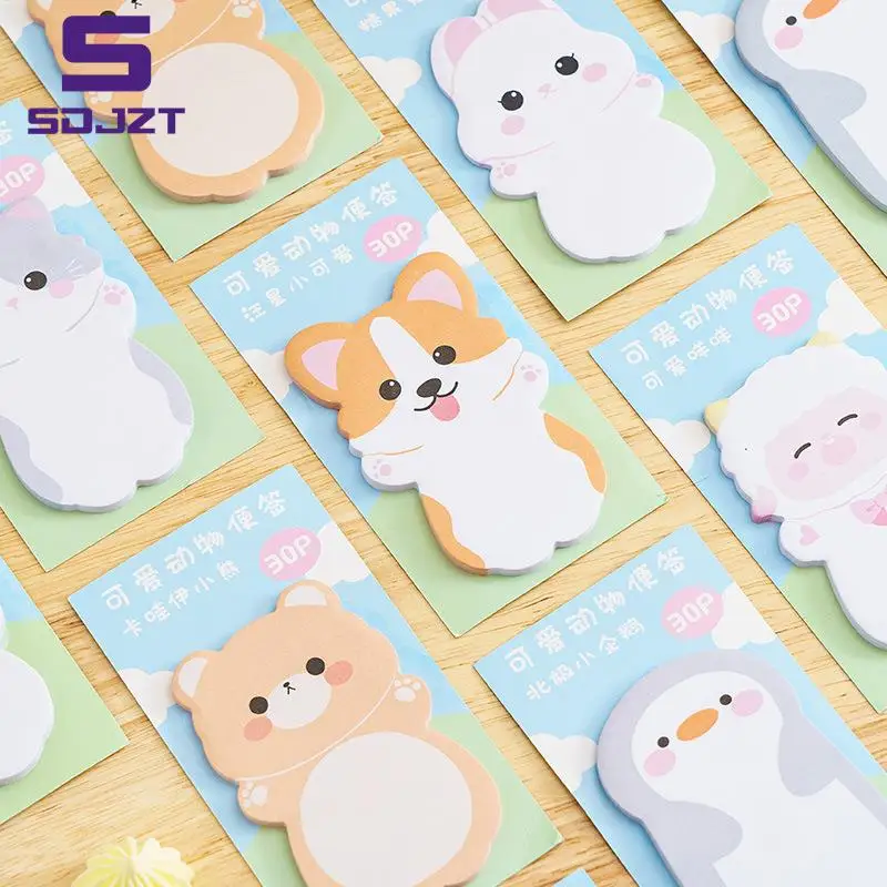 Cartoon Penguin Rabbit Animals Memo Pad Sticky Notes Memo Notebook N Times cancelleria materiale scolastico cancelleria Kawaii